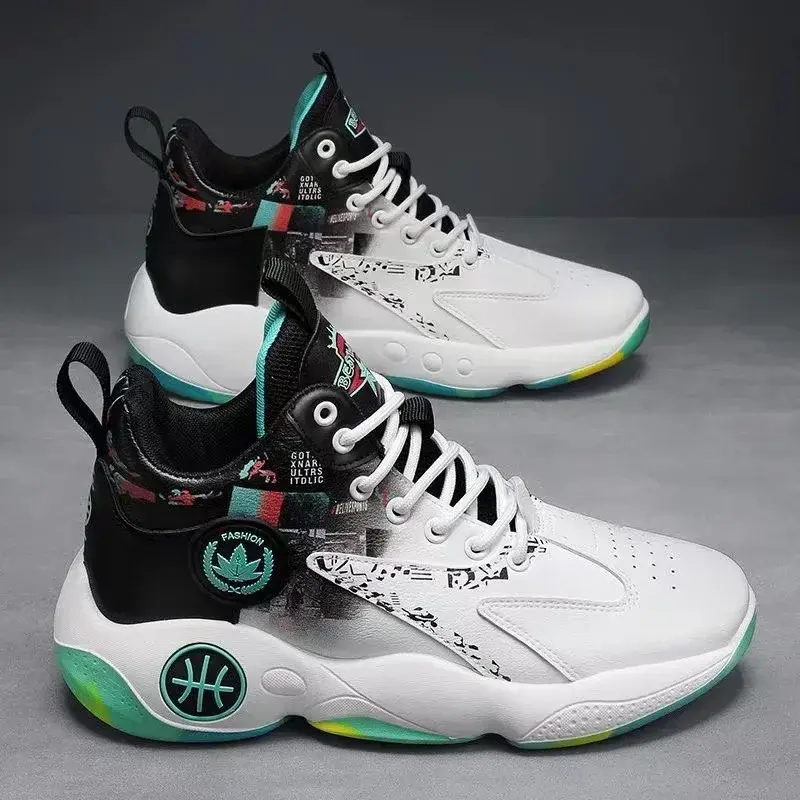 Men's Sneakers High-top Basketball Shoes Men Fashion Wear-resistant Casual Shoes Platform Shoe Breathable Non Slip Running Shoes