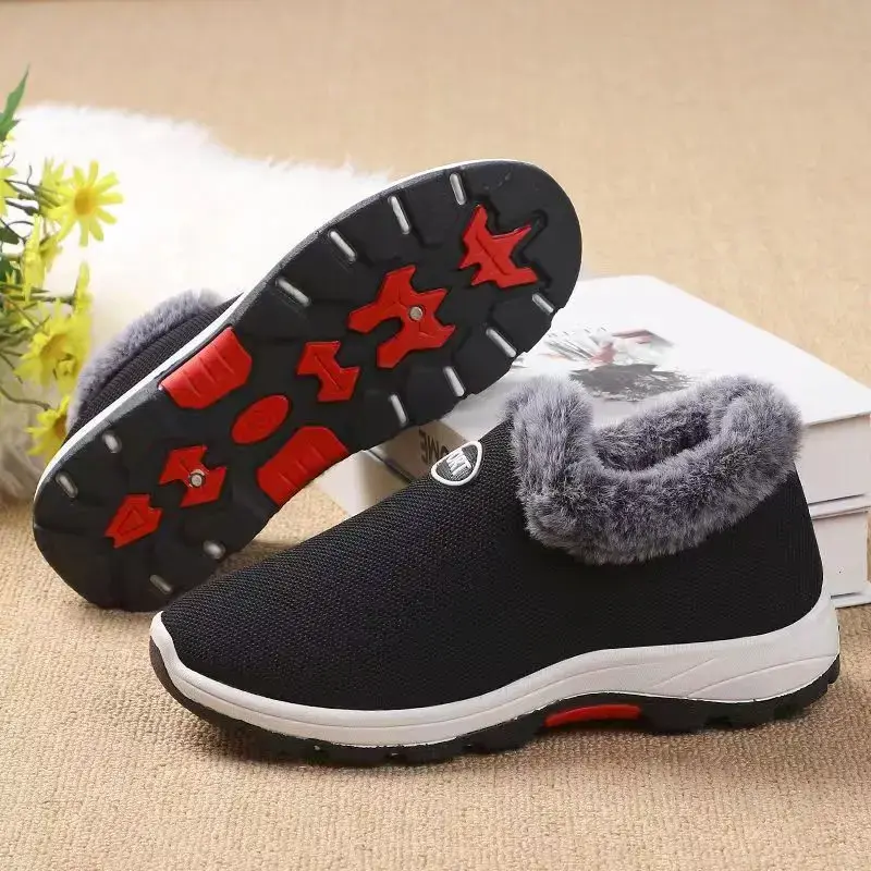 Women's Boots Winter Snow Boots Plush Comfortable Cotton Shoes Black Couples Casual Boot Platform Women Ankle Boots Botas Mujer