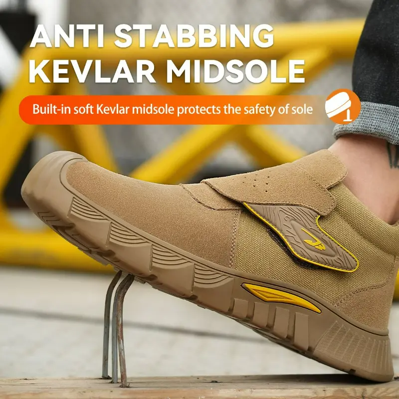 Men Safety Shoes Fire-resistant Flower Welding Shoes Anti-smash Anti-stabbing Insulated Boots Indestructible Non-slip Work Boots
