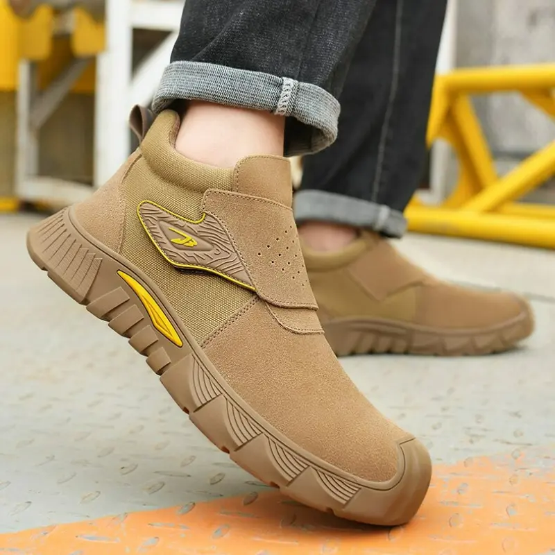Men Safety Shoes Fire-resistant Flower Welding Shoes Anti-smash Anti-stabbing Insulated Boots Indestructible Non-slip Work Boots