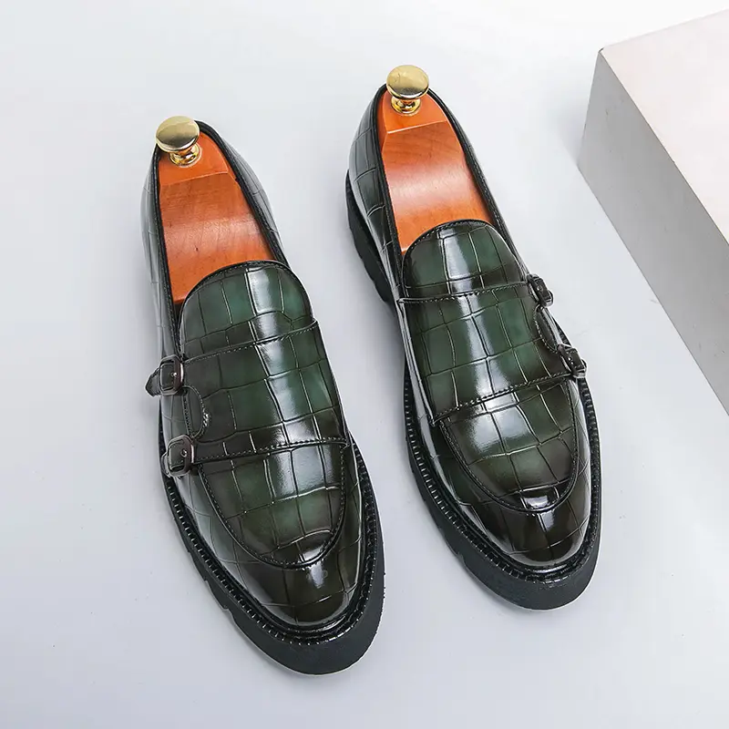 Men's Loafers Luxury Brand Leather Dress Shoes Breathable Slip-On Solid Formal Casual Shoes Handmade Designer Men Shoes Mocassin