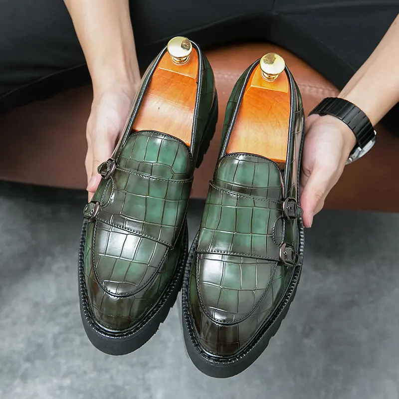 Men's Loafers Luxury Brand Leather Dress Shoes Breathable Slip-On Solid Formal Casual Shoes Handmade Designer Men Shoes Mocassin