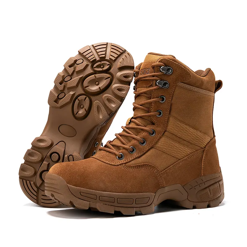 Outdoor Leather Mens Slip on Boots Platform Shoes Luxury Brand Men Winter Plush Snow Boots Fashion All-match Men Motocross Boots