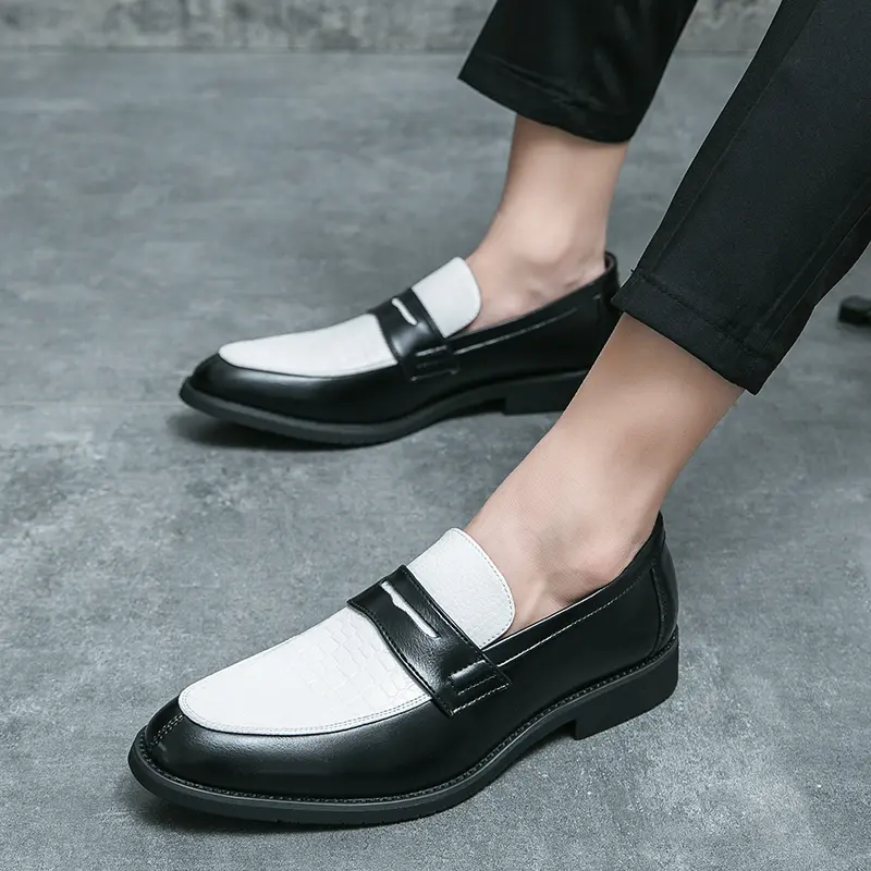 Men's Loafers Luxury Brand Leather Dress Shoes Breathable Slip-On Solid Formal Casual Shoes Handmade Designer Men Shoes Mocassin