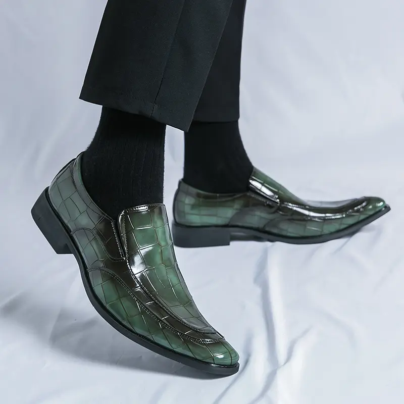 Men's Loafers Luxury Brand Leather Dress Shoes Breathable Slip-On Solid Formal Casual Shoes Handmade Designer Men Shoes Mocassin
