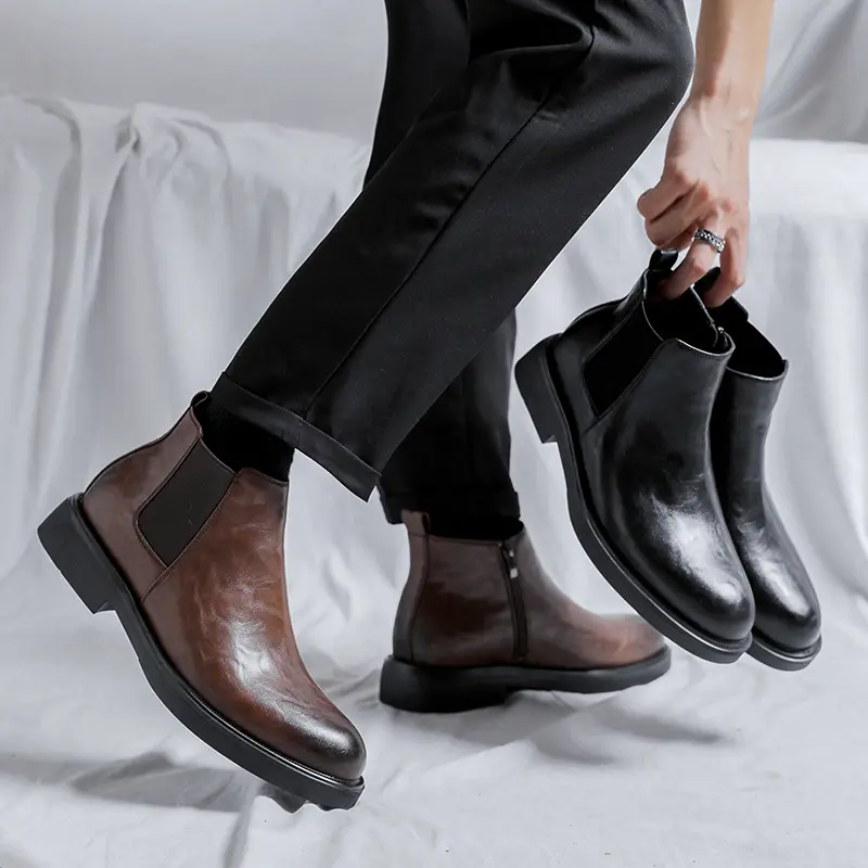 Men's Loafers Luxury Brand Leather Dress Shoes Breathable Slip-On Solid Formal Casual Shoes Handmade Designer Men Shoes Mocassin