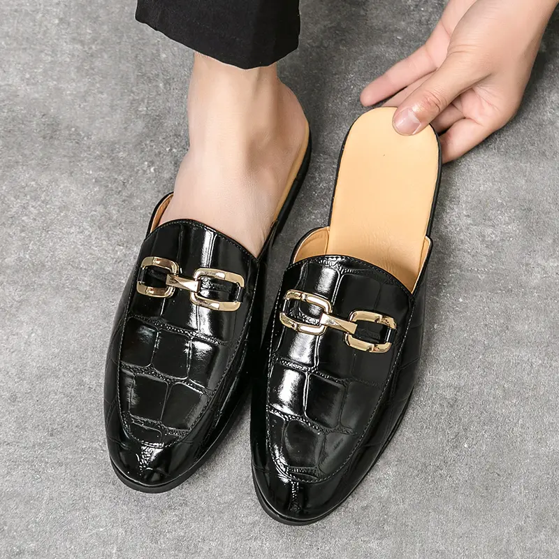Men's Loafers Luxury Brand Leather Dress Shoes Breathable Slip-On Solid Formal Casual Shoes Handmade Designer Men Shoes Mocassin
