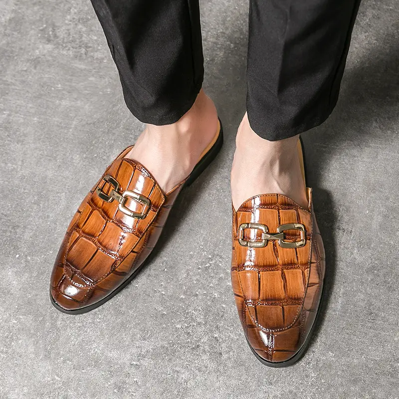 Men's Loafers Luxury Brand Leather Dress Shoes Breathable Slip-On Solid Formal Casual Shoes Handmade Designer Men Shoes Mocassin