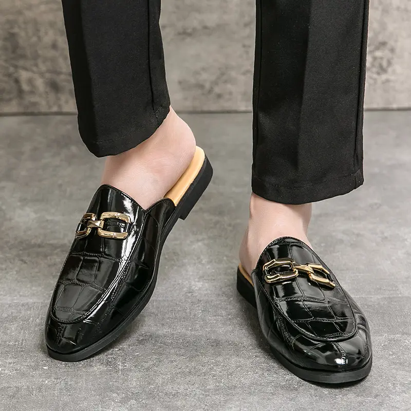 Men's Loafers Luxury Brand Leather Dress Shoes Breathable Slip-On Solid Formal Casual Shoes Handmade Designer Men Shoes Mocassin