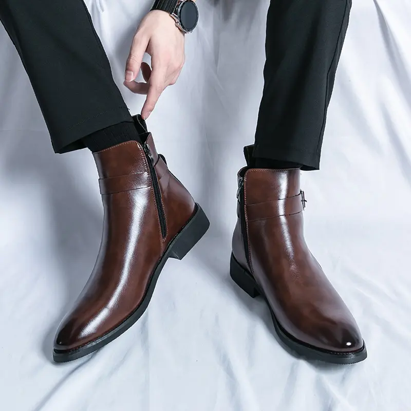 Men's Loafers Luxury Brand Leather Dress Shoes Breathable Slip-On Solid Formal Casual Shoes Handmade Designer Men Shoes Mocassin