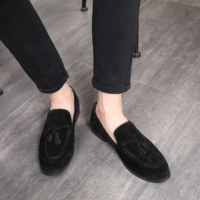 Men's Loafers Luxury Brand Leather Dress Shoes Breathable Slip-On Solid Formal Casual Shoes Handmade Designer Men Shoes Mocassin