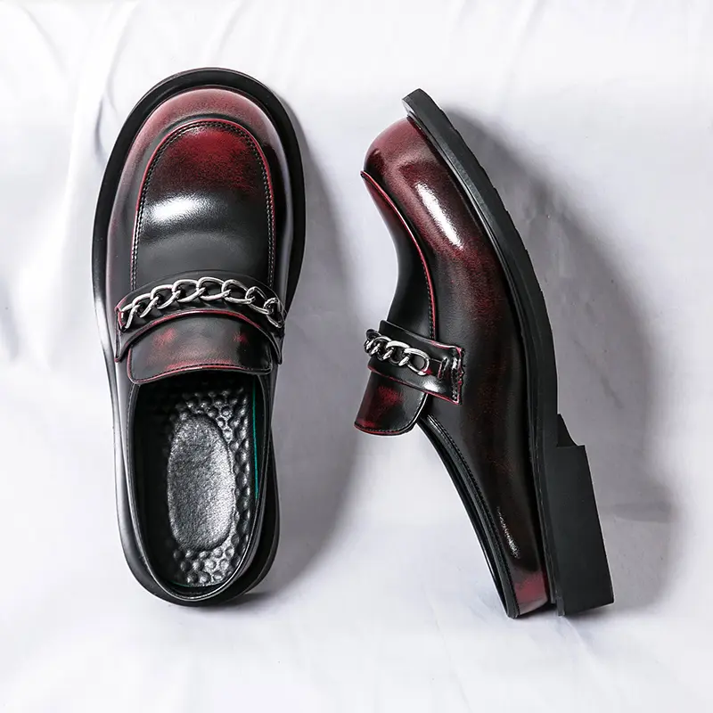 Men's Loafers Luxury Brand Leather Dress Shoes Breathable Slip-On Solid Formal Casual Shoes Handmade Designer Men Shoes Mocassin