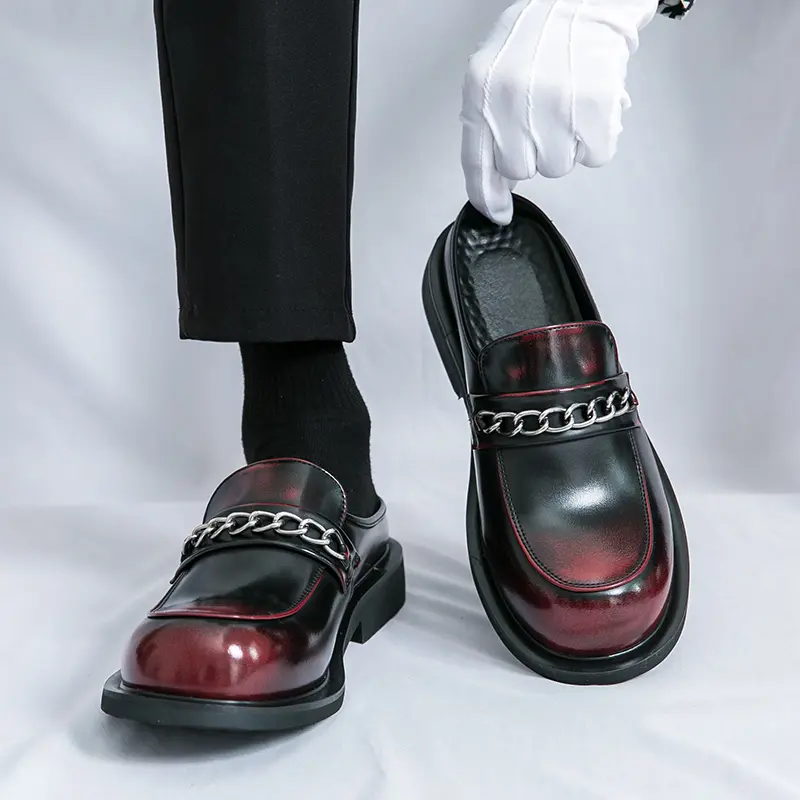 Men's Loafers Luxury Brand Leather Dress Shoes Breathable Slip-On Solid Formal Casual Shoes Handmade Designer Men Shoes Mocassin