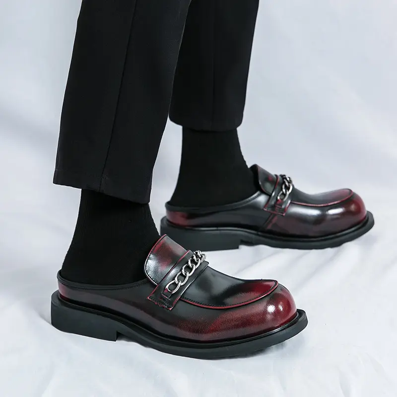 Men's Loafers Luxury Brand Leather Dress Shoes Breathable Slip-On Solid Formal Casual Shoes Handmade Designer Men Shoes Mocassin