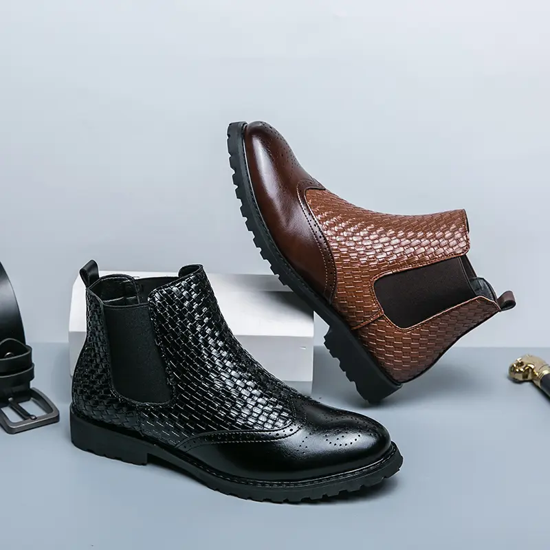 Men's Loafers Luxury Brand Leather Dress Shoes Breathable Slip-On Solid Formal Casual Shoes Handmade Designer Men Shoes Mocassin
