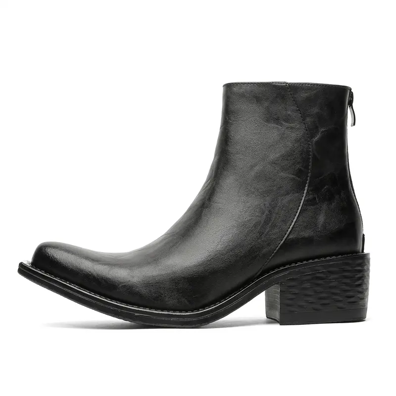 Leather Chelsea Ankle Boots Casual Shoes for Men Fashion Dress Tenis De Hombre Moccasins Tenis Caballero Designer Sneakers