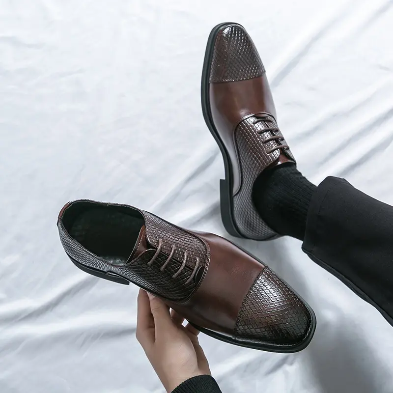 Men's Loafers Luxury Brand Leather Dress Shoes Breathable Slip-On Solid Formal Casual Shoes Handmade Designer Men Shoes Mocassin