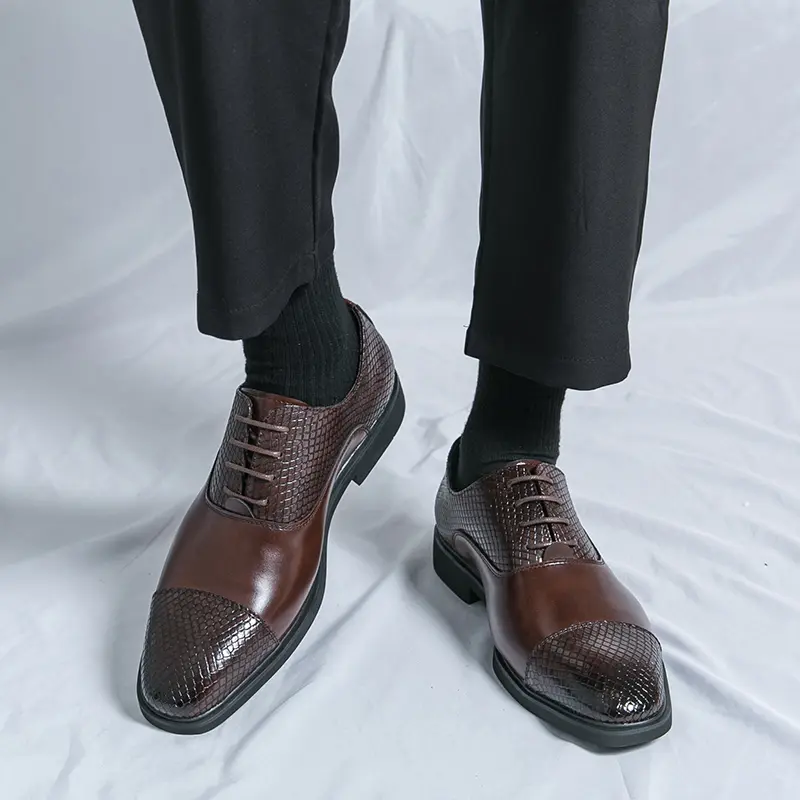 Men's Loafers Luxury Brand Leather Dress Shoes Breathable Slip-On Solid Formal Casual Shoes Handmade Designer Men Shoes Mocassin
