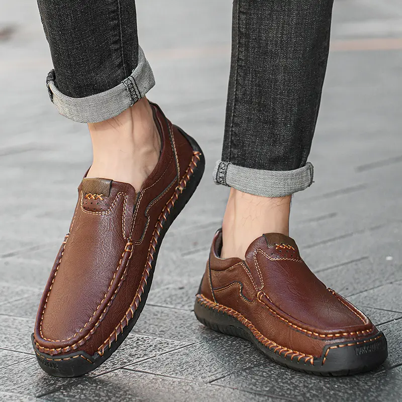 Leather Shoes Casual Business Shoes for Men Dress Sneakers Tenis De Hombre Moccasins Mokasin Tenis Caballero Designer