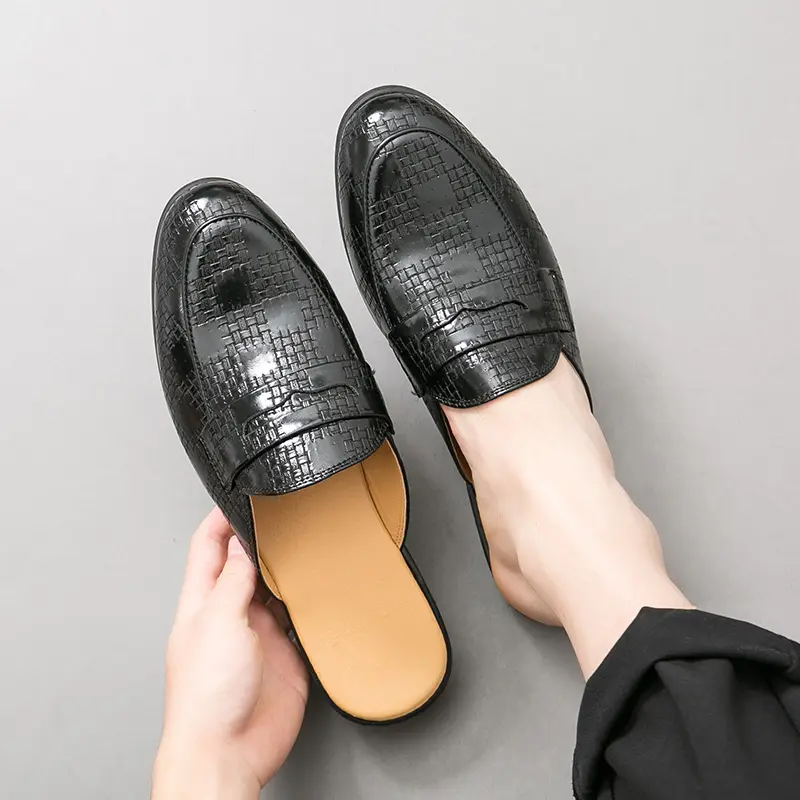 Men's Loafers Luxury Brand Leather Dress Shoes Breathable Slip-On Solid Formal Casual Shoes Handmade Designer Men Shoes Mocassin