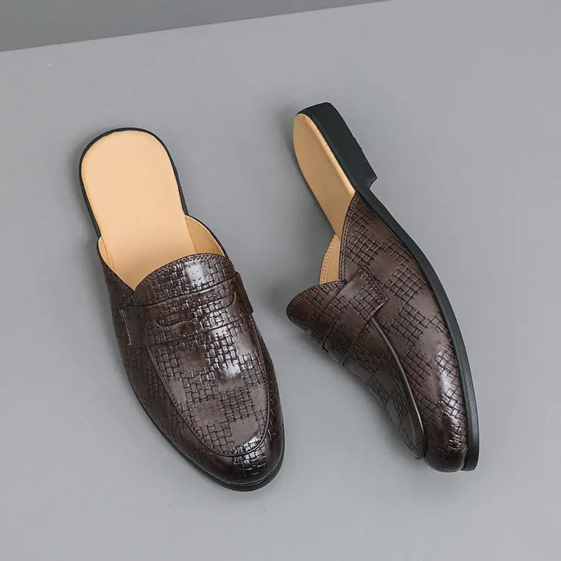 Men's Loafers Luxury Brand Leather Dress Shoes Breathable Slip-On Solid Formal Casual Shoes Handmade Designer Men Shoes Mocassin
