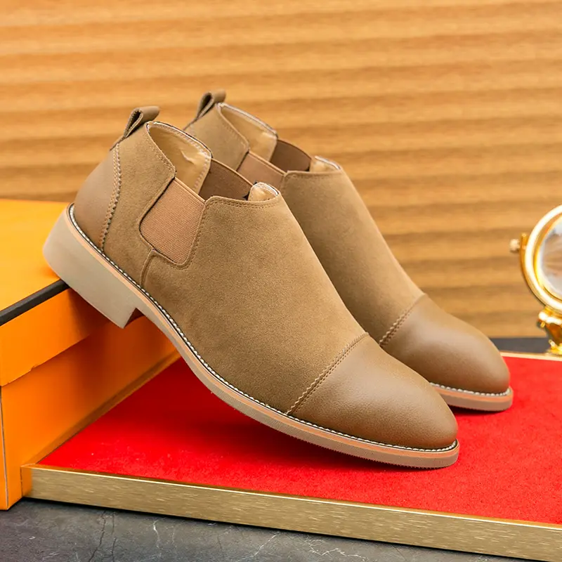 Men's Loafers Luxury Brand Leather Dress Shoes Breathable Slip-On Solid Formal Casual Shoes Handmade Designer Men Shoes Mocassin