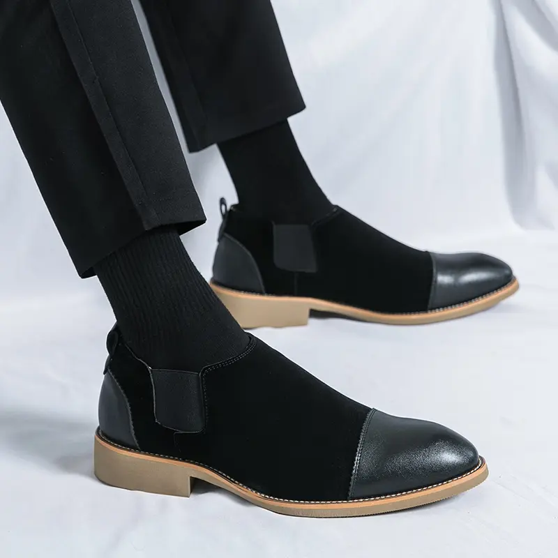 Men's Loafers Luxury Brand Leather Dress Shoes Breathable Slip-On Solid Formal Casual Shoes Handmade Designer Men Shoes Mocassin