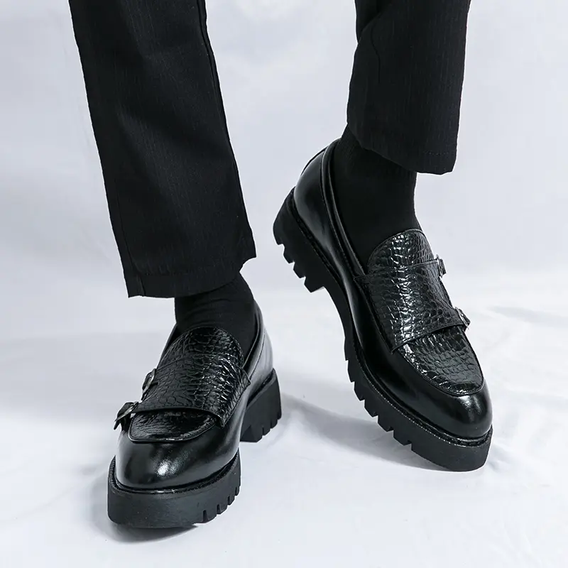 Men's Loafers Luxury Brand Leather Dress Shoes Breathable Slip-On Solid Formal Casual Shoes Handmade Designer Men Shoes Mocassin