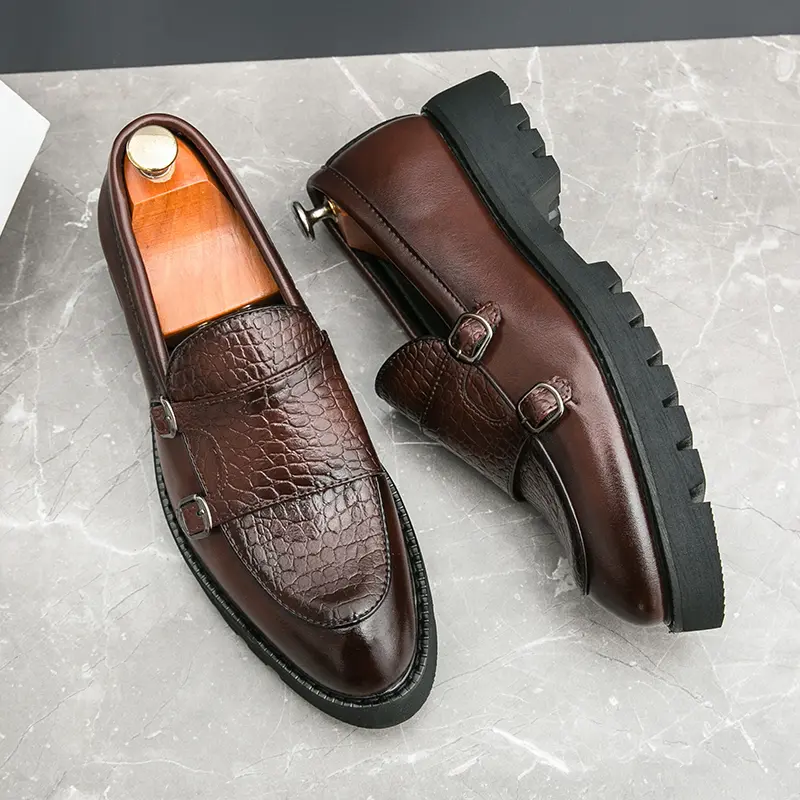 Men's Loafers Luxury Brand Leather Dress Shoes Breathable Slip-On Solid Formal Casual Shoes Handmade Designer Men Shoes Mocassin