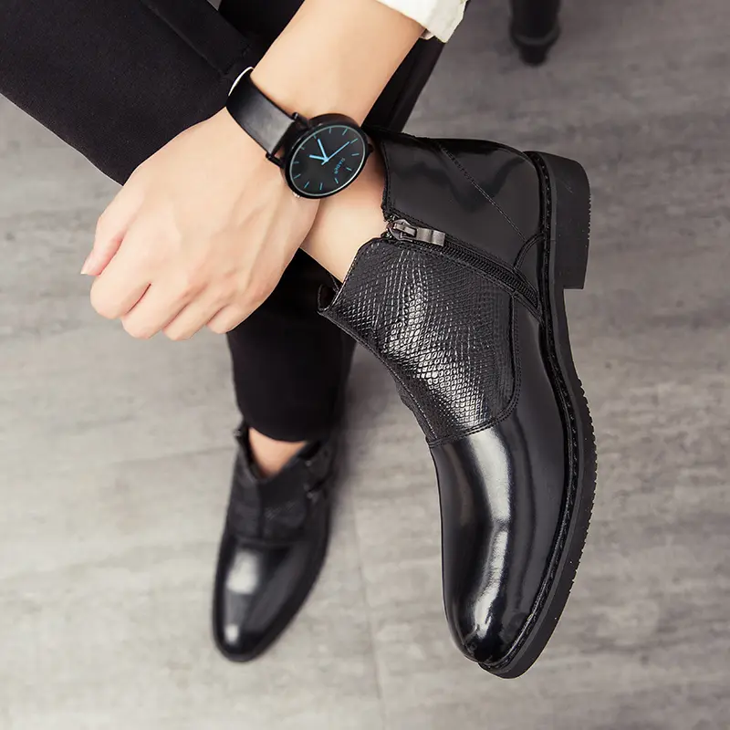 Men's Loafers Luxury Brand Leather Dress Shoes Breathable Slip-On Solid Formal Casual Shoes Handmade Designer Men Shoes Mocassin