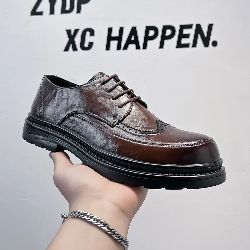 Men's Loafers Luxury Brand Leather Dress Shoes Breathable Slip-On Solid Formal Casual Shoes Handmade Designer Men Shoes Mocassin