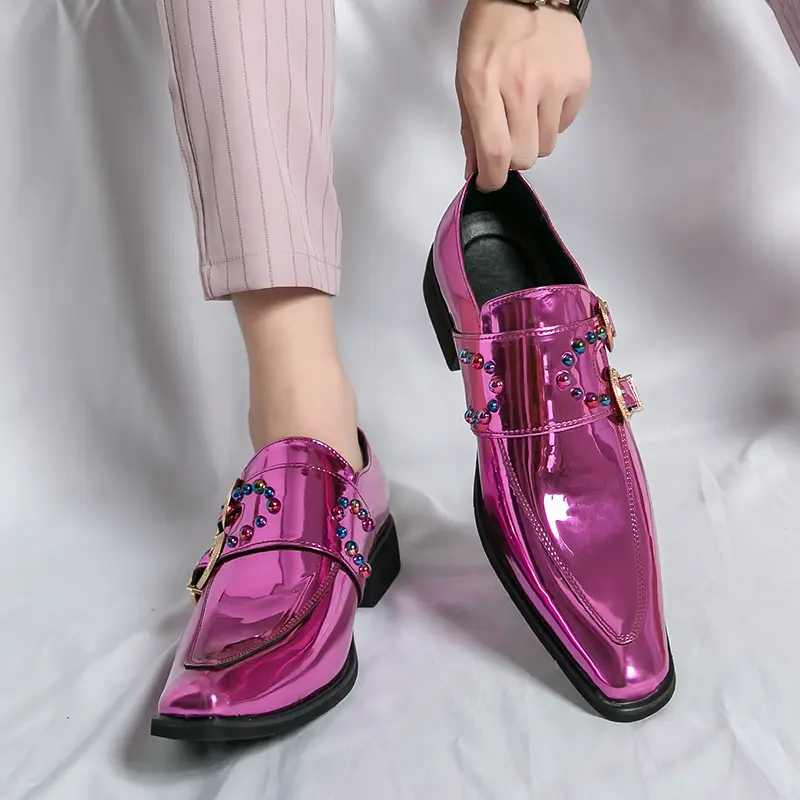 Men's Loafers Luxury Brand Leather Dress Shoes Breathable Slip-On Solid Formal Casual Shoes Handmade Designer Men Shoes Mocassin