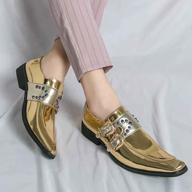 Men's Loafers Luxury Brand Leather Dress Shoes Breathable Slip-On Solid Formal Casual Shoes Handmade Designer Men Shoes Mocassin