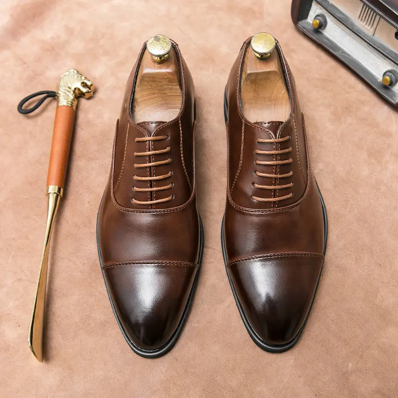 Men's Loafers Luxury Brand Leather Dress Shoes Breathable Slip-On Solid Formal Casual Shoes Handmade Designer Men Shoes Mocassin