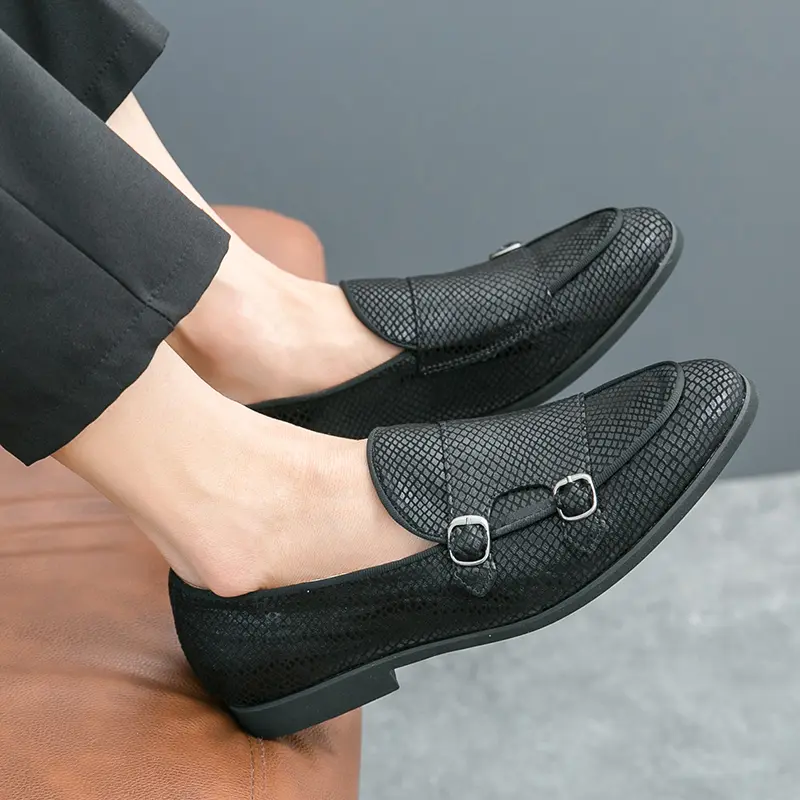 Men's Loafers Luxury Brand Leather Dress Shoes Breathable Slip-On Solid Formal Casual Shoes Handmade Designer Men Shoes Mocassin
