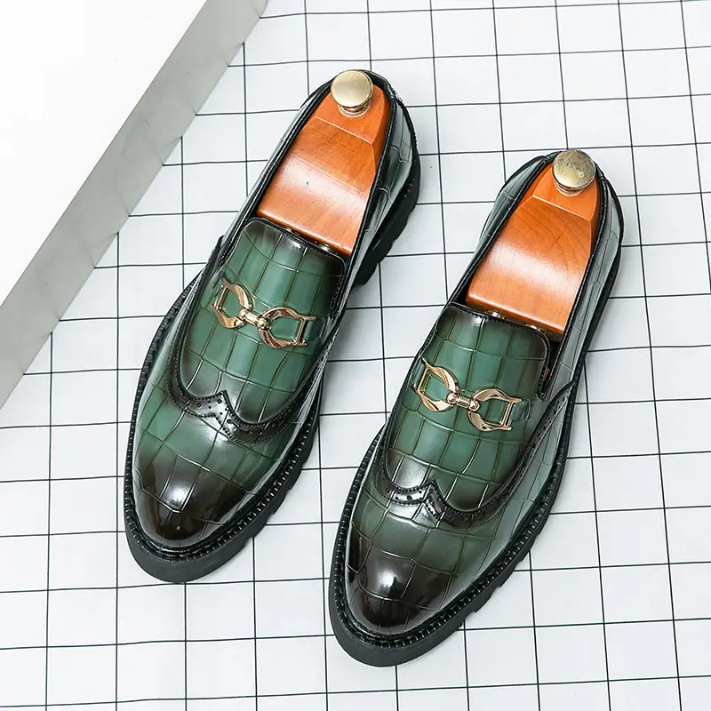 Men's Loafers Luxury Brand Leather Dress Shoes Breathable Slip-On Solid Formal Casual Shoes Handmade Designer Men Shoes Mocassin