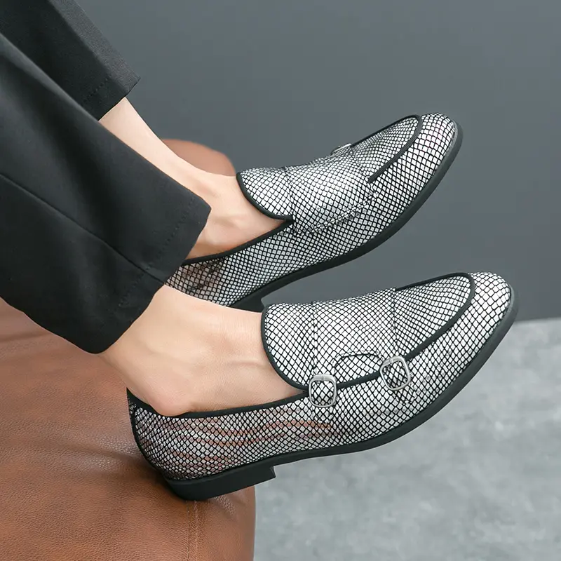 Men's Loafers Luxury Brand Leather Dress Shoes Breathable Slip-On Solid Formal Casual Shoes Handmade Designer Men Shoes Mocassin