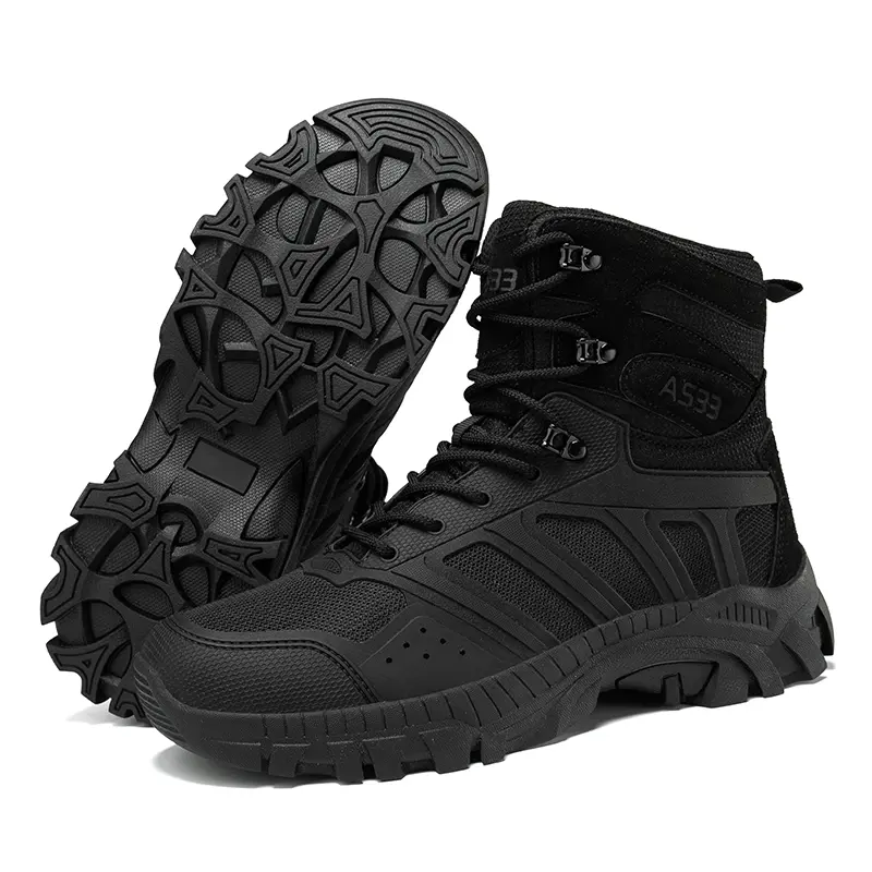 Outdoor Leather Mens Slip on Boots Platform Shoes Luxury Brand Men Winter Plush Snow Boots Fashion All-match Men Motocross Boots