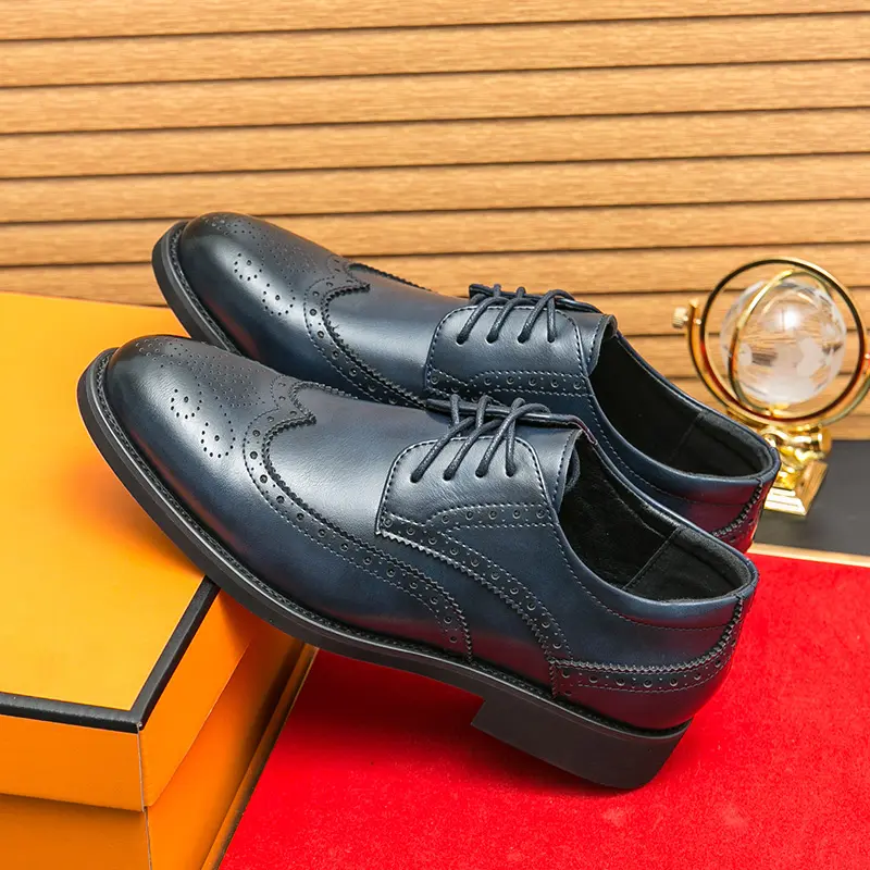 Men's Loafers Luxury Brand Leather Dress Shoes Breathable Slip-On Solid Formal Casual Shoes Handmade Designer Men Shoes Mocassin