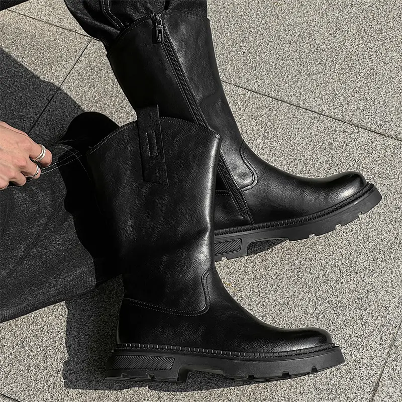 Leather Chelsea Ankle Boots Casual Shoes for Men Fashion Dress Tenis De Hombre Moccasins Tenis Caballero Designer Sneakers