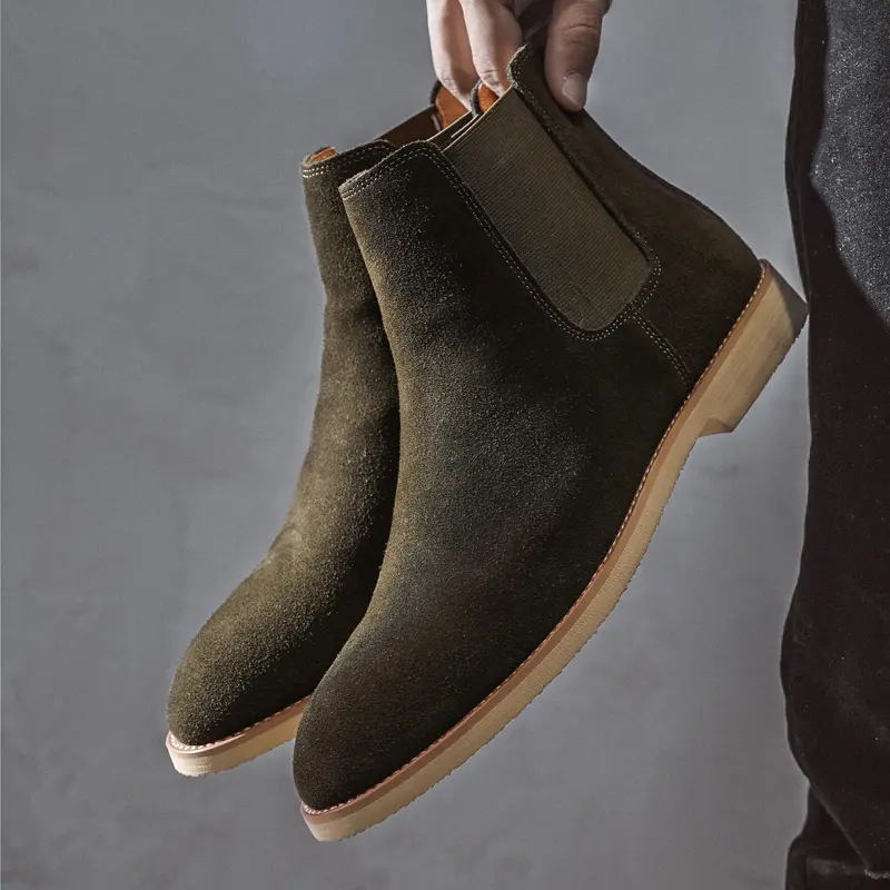 Leather Chelsea Ankle Boots Casual Shoes for Men Fashion Dress Tenis De Hombre Moccasins Tenis Caballero Designer Sneakers