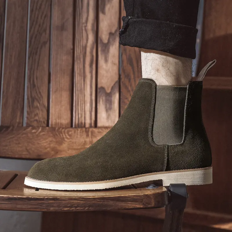 Leather Chelsea Ankle Boots Casual Shoes for Men Fashion Dress Tenis De Hombre Moccasins Tenis Caballero Designer Sneakers