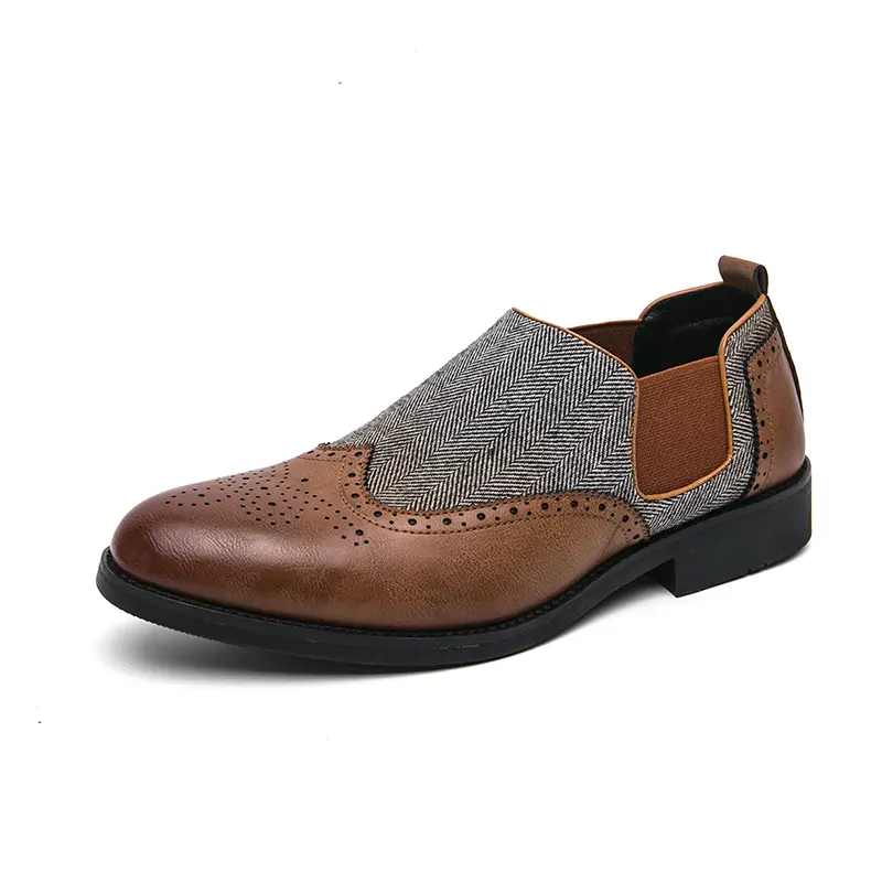 Men's Loafers Luxury Brand Leather Dress Shoes Breathable Slip-On Solid Formal Casual Shoes Handmade Designer Men Shoes Mocassin