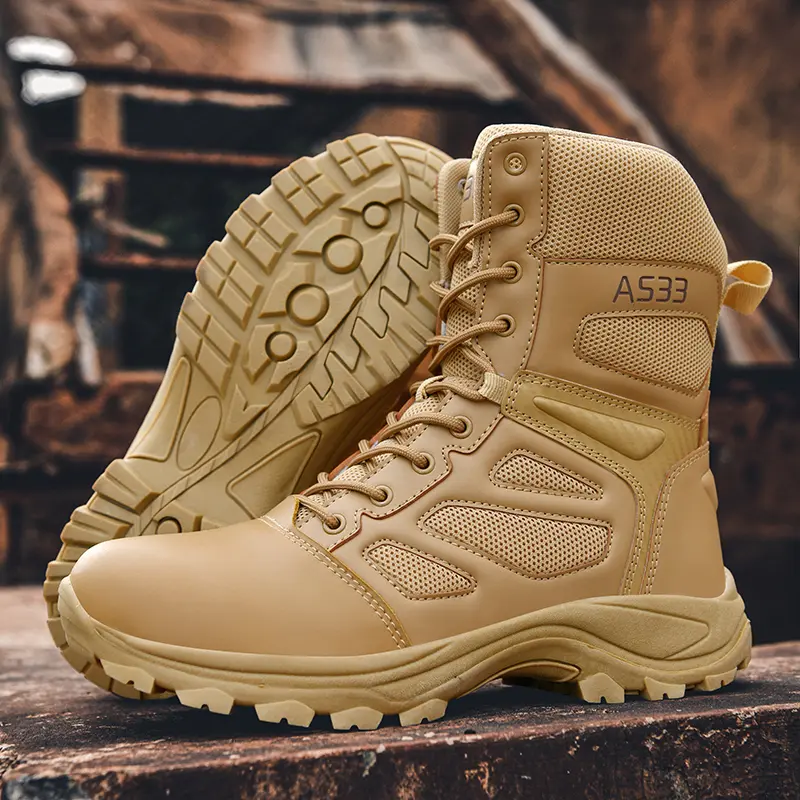 Outdoor Leather Mens Slip on Boots Platform Shoes Luxury Brand Men Winter Plush Snow Boots Fashion All-match Men Motocross Boots