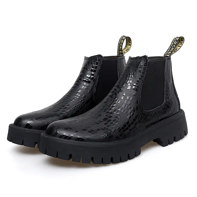 Leather Chelsea Ankle Boots Casual Shoes for Men Fashion Dress Tenis De Hombre Moccasins Tenis Caballero Designer Sneakers