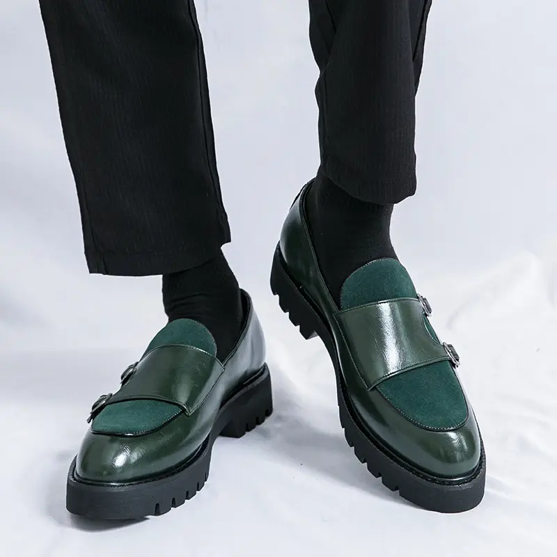 Men's Loafers Luxury Brand Leather Dress Shoes Breathable Slip-On Solid Formal Casual Shoes Handmade Designer Men Shoes Mocassin