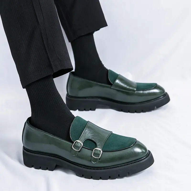 Men's Loafers Luxury Brand Leather Dress Shoes Breathable Slip-On Solid Formal Casual Shoes Handmade Designer Men Shoes Mocassin
