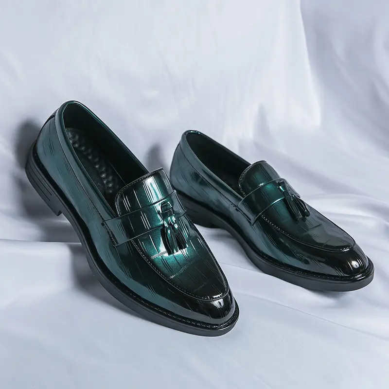 Men's Loafers Luxury Brand Leather Dress Shoes Breathable Slip-On Solid Formal Casual Shoes Handmade Designer Men Shoes Mocassin