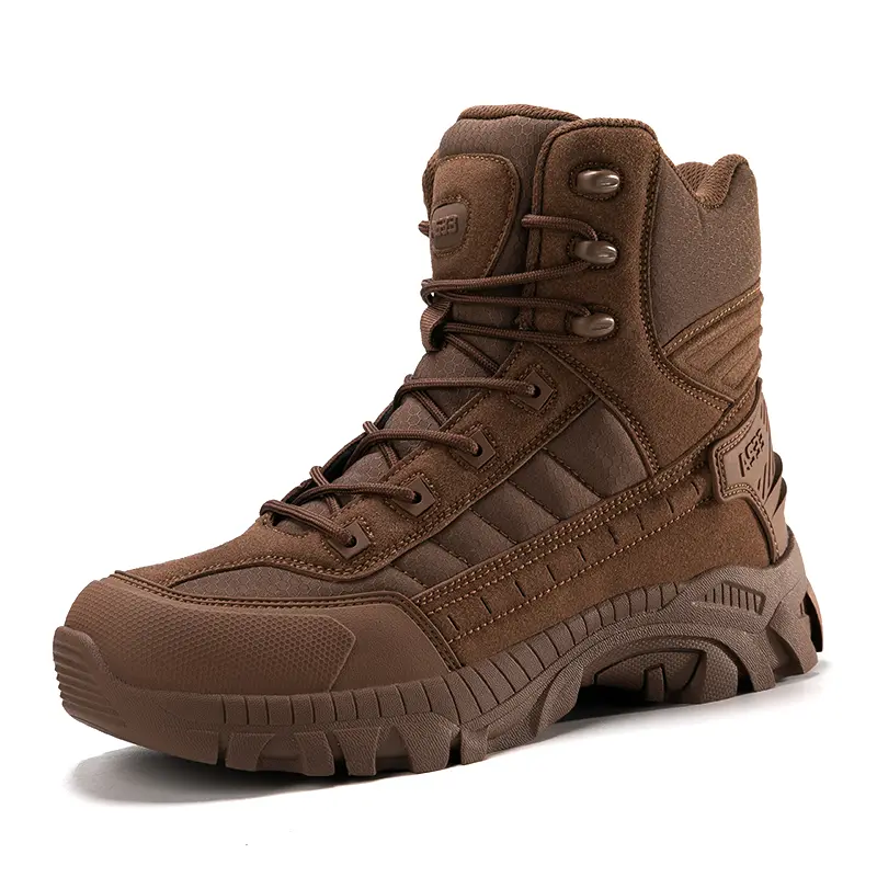 Outdoor Leather Mens Slip on Boots Platform Shoes Luxury Brand Men Winter Plush Snow Boots Fashion All-match Men Motocross Boots
