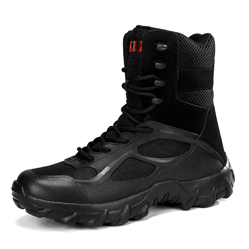Outdoor Leather Mens Slip on Boots Platform Shoes Luxury Brand Men Winter Plush Snow Boots Fashion All-match Men Motocross Boots